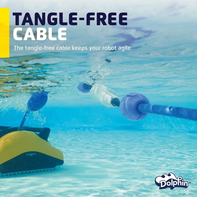 Dolphin W20 Automatic Robotic Pool Vacuum Cleaner Includes Remote Control and Caddy